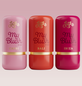 Kit Latika My Blush To Go 7g - Stick Multifuncional 3 em 1 Olhos Bochechas e Lábios