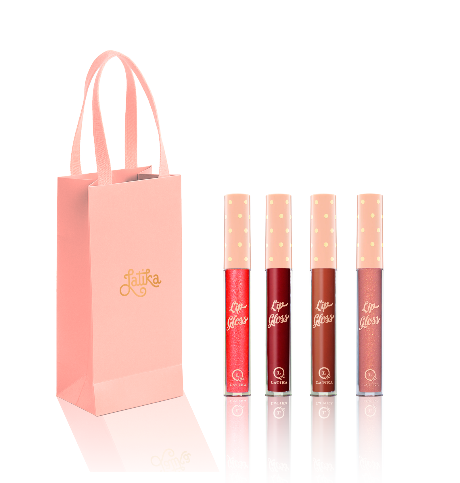 Kit Lip Gloss - 4 unidades + Sacola Presente