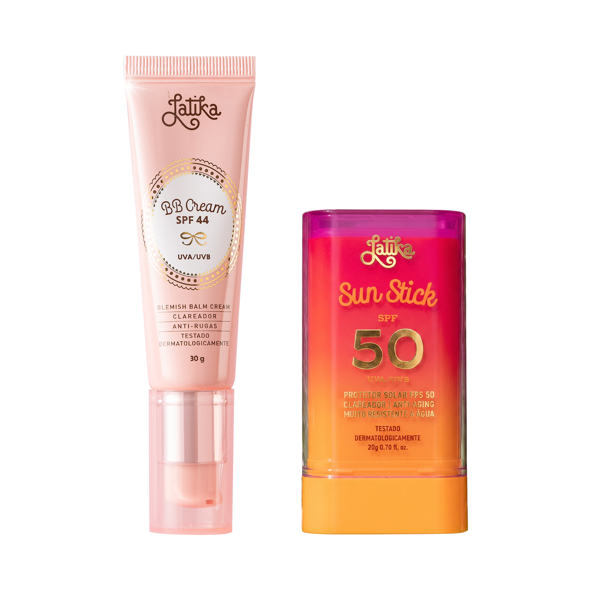 Kit Latika BB Cream + Protetor Solar em bastão Sun Stick
