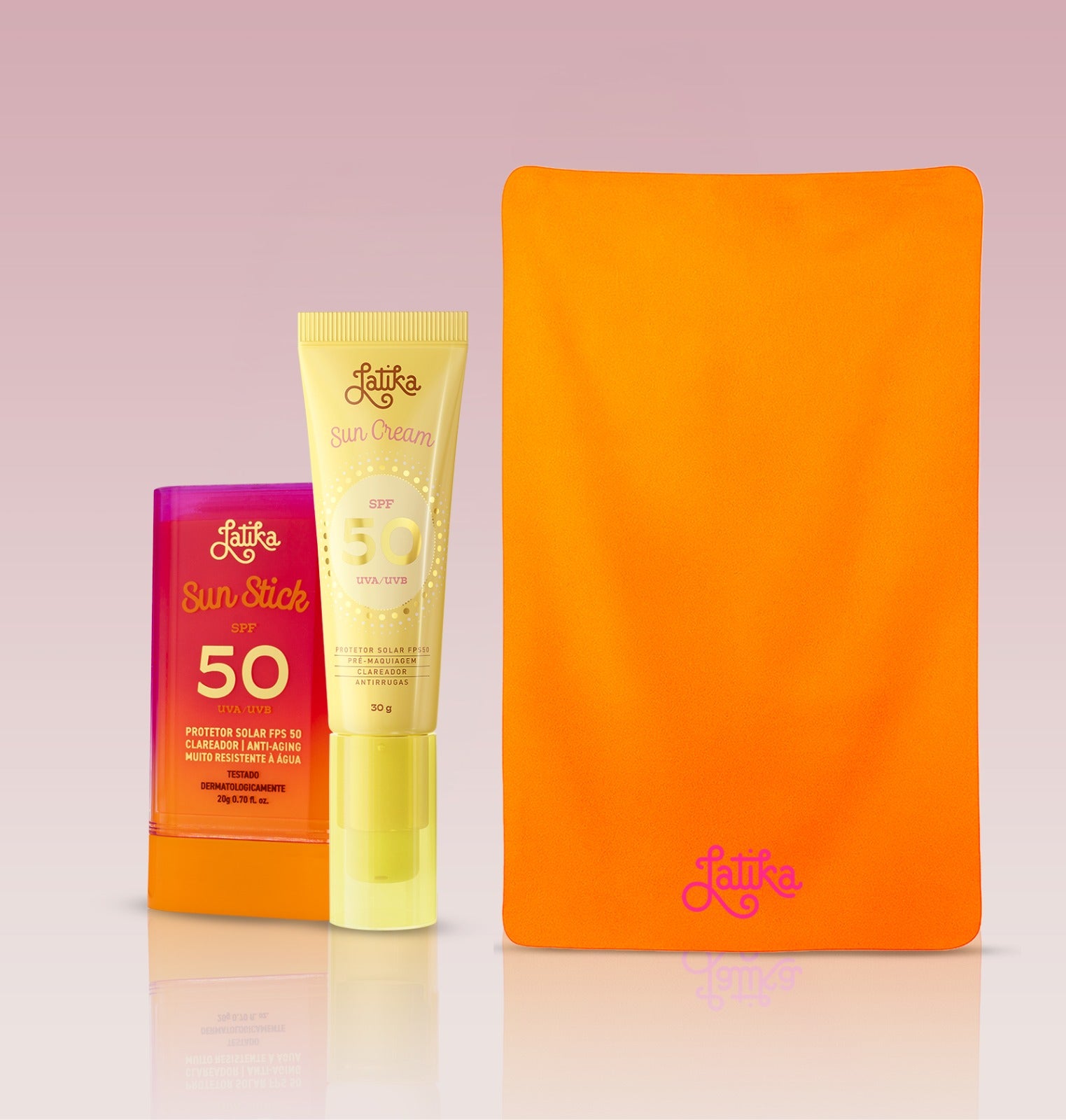 Kit Verão Proteção Solar - Sun Cream + Sun Stick + Toalha